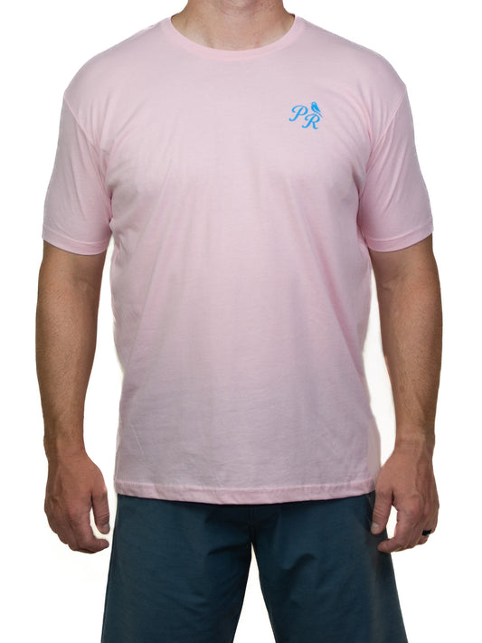 Crew T - Logo - Pink/Light Blue